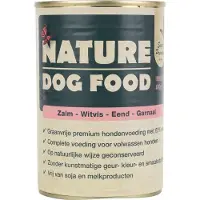 Nature Dog Food Monoproteïne 60% Eend met spinazie, groenlipmossel en brandnetel, Super premium blik a 400 gram