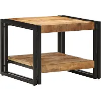 vidaXL Salontafel 50x50x38 cm massief ruw hout mango