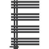 LuxeBath Badkamer radiator middenaansluiting 600x1000 mm antraciet met universele aansluitset