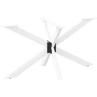 vidaXL Eettafelpoot spider vorm 150x78x(72-73) cm staal wit
