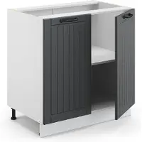 Vicco Fame-Line Wastafelkast – 80 cm met legplank, WB Eik Antraciet landhuis
