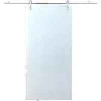 Vente-unique Schuifdeur met opbouwsysteem CLEAVER - H205 x L73 cm - gehard glas