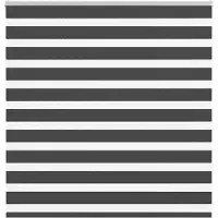 vidaXL Dubbele rolgordijn, zwart, 150x100 cm, stofbreedte 145,9 cm, polyester