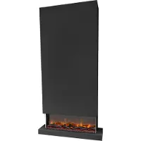 Xaralyn Elektrische wandhaard - Disegno 90XLB - zwart hout - 1400 Watt verwarming - met afstandsbediening - 3-zijdige elektrische haard - sfeerhaard