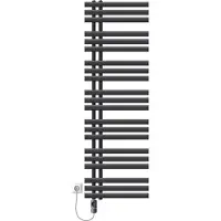 LuxeBath Badkamerradiator middenaansluiting 500x1600 mm antraciet met verwarmingselement 1200W