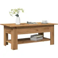 vidaXL Salontafel 102x55x42 cm bewerkt hout artisanaal eikenkleur