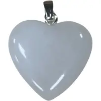 Ruben Robijn Jade hart hanger 20 mm wit