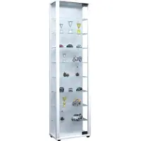 VCM Vitrinekast wandvitrine Edana maxi met LED wit hangend of staand