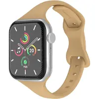 IMoshion Slim siliconen bandje voor de Apple Watch | 38/40/41/42 mm - Walnut