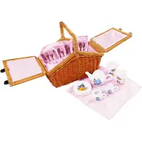 Small Foot - Houten Picknickmand met Servies Romantisch, 30dlg.