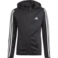 Adidas Kinder sweatshirt met capuchon en ritssluiting Designed To Move 3-Bandes | Maat 9/10 ans