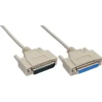 InLine Premium seriële RS232 verlengkabel 25-pins SUB-D (m) - 25-pins SUB-D (v) / gegoten connectoren - 30 meter