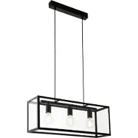 Eglo Hanglamp 3 lichts zw/helder 'charterhouse' |