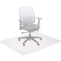 Relaxdays bureaustoelmat wit - vloerbeschermer - vloermat - PE - geluiddempend - stoelmat - 150 x 120 cm