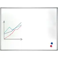 Franken Whiteboard PRO, geëmailleerd, wandmontage in staand en liggend formaat, frame van wit gelakt staal en aluminium, magnetisch, opbergbak, 1200 x 2400 mm
