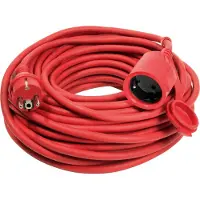 As Schwabe 60210 Stroom Verlengkabel 16 A Rood 10.00 m H05RR-F 3G 1,5 mm²