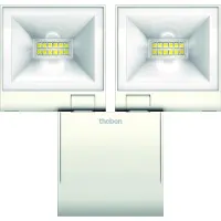 Theben theLeda S20L spot 2-lamps wit, wit / opaal, Kunststof, Modern, LED buitenlamp