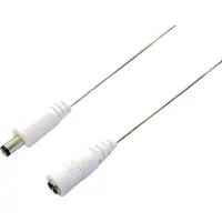 BKL DC plug (m) - DC plug (v) verlengkabel - 5,5mm x 2,1mm - max. 12V/7A / wit - 3 meter