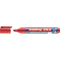 Edding whiteboard marker 363, wigvormige punt, 10 stuk, rood