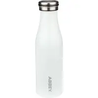 Abbey camp Camp Drinkfles - Dubbelwandig - 450 ml - Wit - Roestvrijstaal