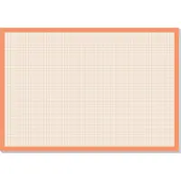 Sigel HO270 Papier Bureau onderlegger Millimeterpapier, Geruit Wit, Oranje (b x h) 59.5 cm x 41 cm