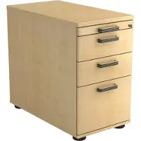 Hjh OFFICE PRO SIGNA SC40 SG - Rolcontainer Esdoorn Hout met ophangsysteem Greeplijst kunststof
