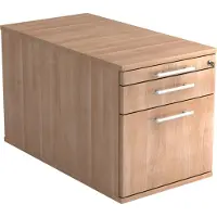 Hjh OFFICE PRO SIGNA TC20 RE - Rolcontainer Hout Walnoot met ophangsysteem Rail handvat (kunststof)