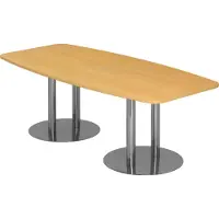 Hjh OFFICE PRO KARAT S 22 C - Karat Beuken met voetstuk / chroom 220 x 103