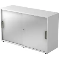 Hjh OFFICE PRO BETA 1752S - Hoogte van de map | 2 OH Schuifwandkast Greeplijst kunststof Wit/Zilver