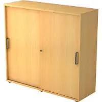 Hjh OFFICE PRO BETA 1753S - Beuken Hoogte van de map | 3 OH Schuifwandkast Greeplijst kunststof