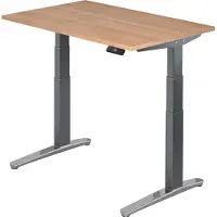 Hjh OFFICE PRO XBHM 12 GC - 120x80 Walnoot Tafelhoogte I Elektrisch in hoogte verstelbaar