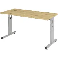 Hjh OFFICE PRO MEGA 614 S - Tafelhoogte I In hoogte verstelbaar Essen-Eik/Zilver