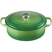 Le Creuset Stoofpan Ovaal In Geëmailleerd Gietijzer Bamboo Green - 29 cm/4,7 L