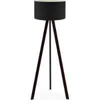 Opviq Verlichting - Vloerlamp Zwart PVC - Afmetingen 21x38x140cm - Stijlvolle Lotus Design