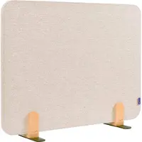 Legamaster Elements akoestische tafelafscheiding, PET-kern, stofoppervlak pinnable, incl. 2 voetsteunen, B 800 x H 600 x D 21 mm, zacht beige