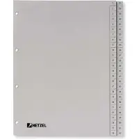 Hetzel intercalaires en plastique, chiffres, A4, 1-52, PP,