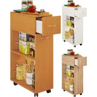 VCM Tusal keukenmodule op wielen 1 lade beuk decor.