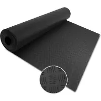 Floordirekt Rubber loper - Rubbermat - Diamond Cut - 2 mm - Zwart - 120 x 300 cm