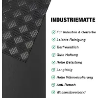 Floordirekt Rubber loper - Rubbermat - Karo - 3 mm - 100 x 250 cm
