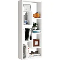VCM Vilota wandkast wandmontage 5 planken wit.