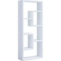 VCM Vilota wandkast wandmontage 5 planken wit.