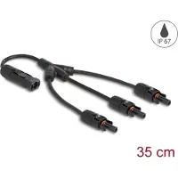 DeLOCK DL4 Solar Splitter Cable 1 x male to 3 x female 35 cm black