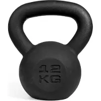 Zipro Kettlebell 12kg - Gietijzeren Gewicht - Brede Handgreep - Platte Bodem - Klassiek Design - Home Gym