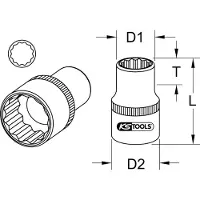 Ks Tools doossleutelbit