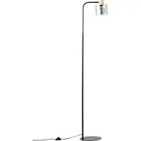 Brilliant Staande lamp Weald zwart met hout