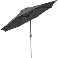 Mendler Parasol N19, tuinparasol, Ø 3 m kantelbaar polyester/aluminium 5 kg ~ antraciet