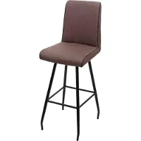 MCW Barkruk -H72, barkruk counter stool, draaibare auto-positie voetensteun staal stof/textiel ~ bruin