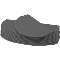 MCW Set van 15 trapmatten -G49, traptapijt, trapbescherming trapmat set, 65x25cm ~ halfrond, grijs