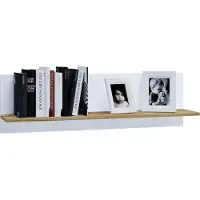 VCM Usilo wandkast wandmontage wit, eik decor.
