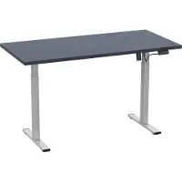 VCM LonaE bureau elektrische hef- en daalfunctie 160x80x71-120cm antraciet, zilverkleurig.